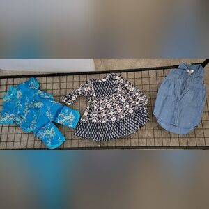 Carter's Navy and White Floral Dress: Old Navy Dress; Asian Set Size 2T